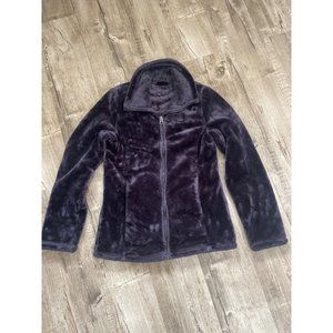 32 Degrees Heat Full Zip Luxe Fur Jacket Purple Shadow Womens Size S